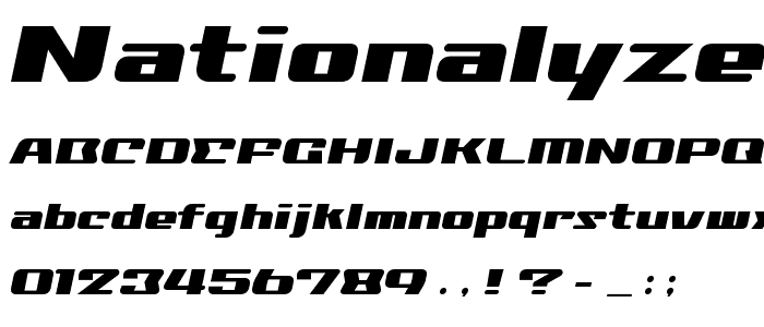 Nationalyze ALP font